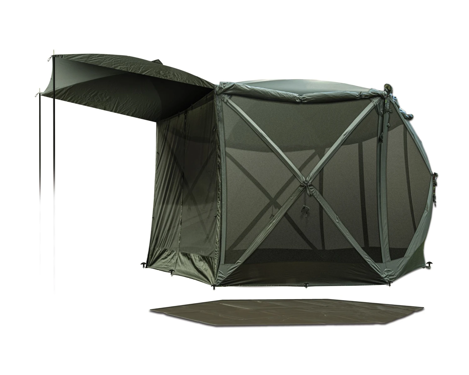 Solar Tackle SP 6-Hub Cube Shelter Heavy-Duty Groundsheet 1 Solar Tackle SP 6-Hub Cube Shelter Heavy-Duty Groundsheet