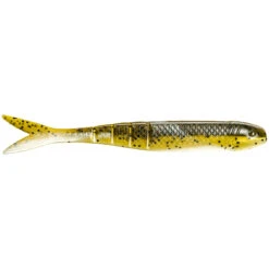 Strike King KVD Perfect Plastics Blade Minnow, Green Pumpkin Pearl Belly (8 Stuks)