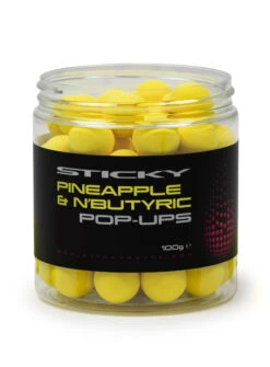 Sticky Baits Pineapple & N'Butyric Pop-Ups 12mm 100gr Pot