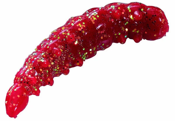 Berkley Powerbait Honey Worms Red Glitter (55st) (2,5cm) 5 Berkley Powerbait Honey Worms Red Glitter (55st) (2,5cm) - Image 5