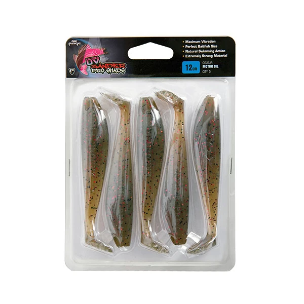 Fox Rage Zander Pro Shad Motor Oil Ultra UV Packs 12cm 5pcs 1 Fox Rage Zander Pro Shad Motor Oil Ultra UV Packs 12cm 5pcs